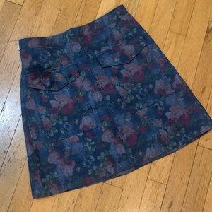 Erin Fetherston Joni Floral A-line Skirt Anthropologie